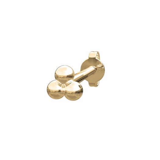 Piercing smykker - Pierce52 ørestik i 14kt. guld m. 3 kugler